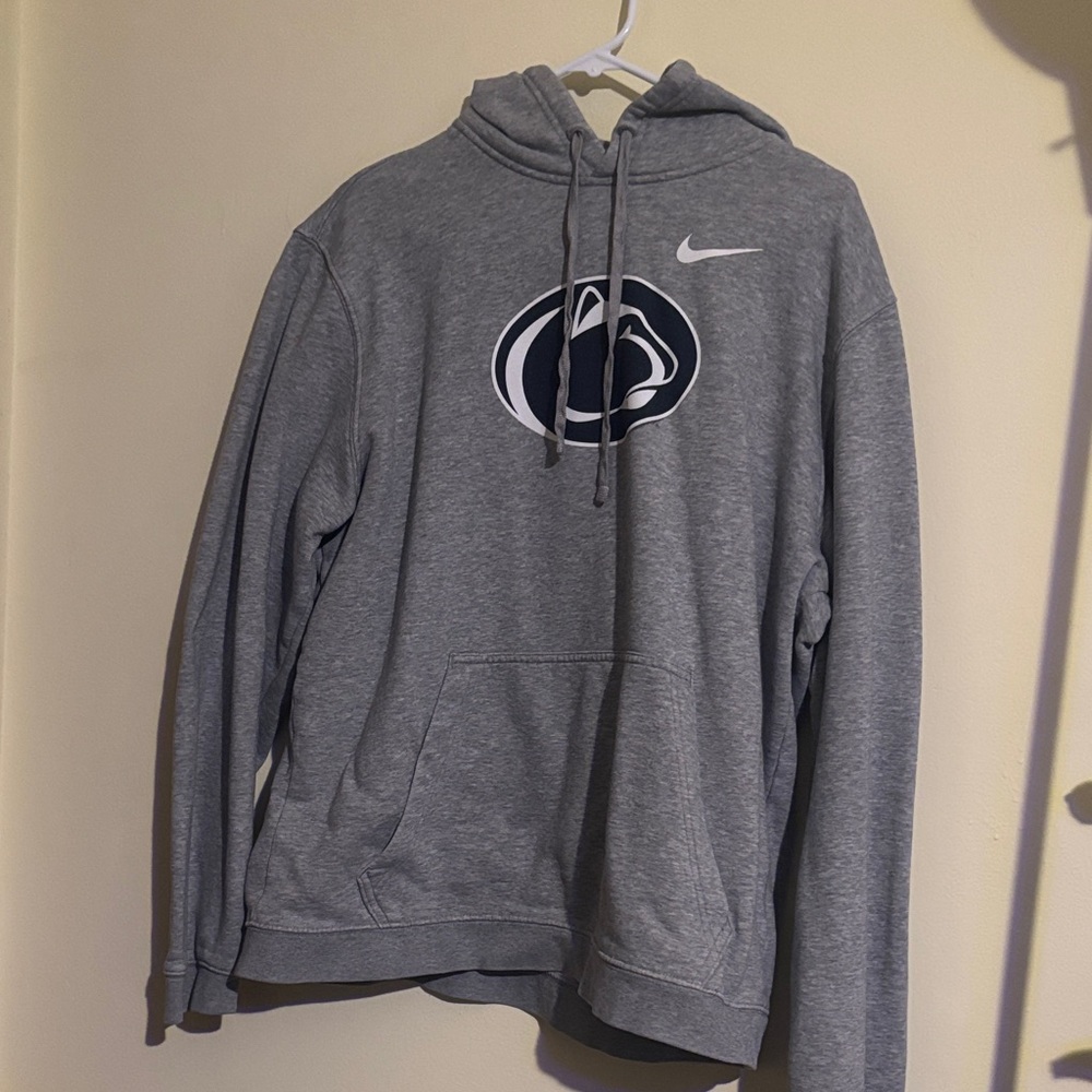 Nike Gray Men's Hoodie with Penn State Logo